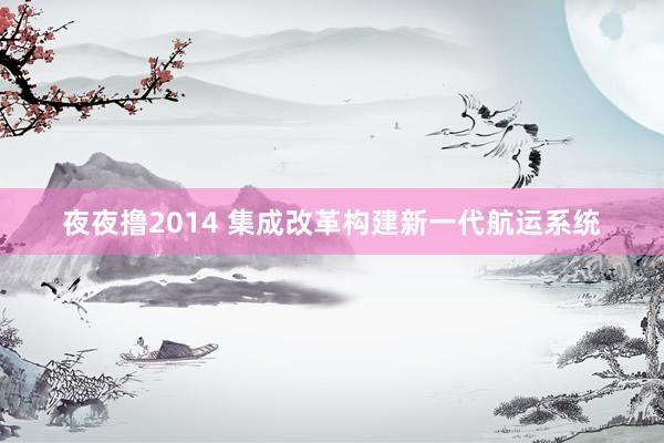 夜夜撸2014 集成改革构建新一代航运系统