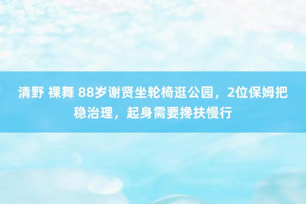 清野 裸舞 88岁谢贤坐轮椅逛公园，2位保姆把稳治理，起身需要搀扶慢行