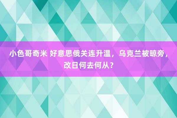 小色哥奇米 好意思俄关连升温，乌克兰被晾旁，改日何去何从？