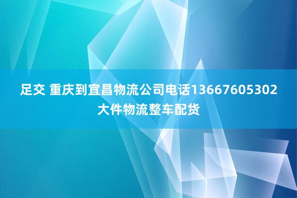 足交 重庆到宜昌物流公司电话13667605302大件物流整车配货