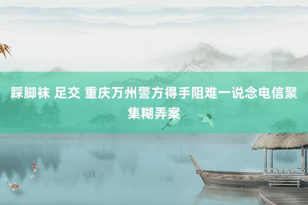 踩脚袜 足交 重庆万州警方得手阻难一说念电信聚集糊弄案